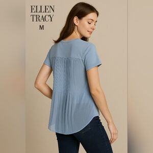 Ellentracy Women's Blue Light Top T Shirt Cotton Elastane Size M